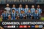  Brazil's Gremio members pose for the picture before the start of their Copa Libertadores football match against Colombia's America de Cali at Pascual Guerrero Stadium in Cali, Colombia, on March 3, 2020. (Photo by LUIS ROBAYO / AFP)Editoria: SPOLocal: CaliIndexador: LUIS ROBAYOSecao: soccerFonte: AFPFotógrafo: STF<!-- NICAID(14439132) -->
