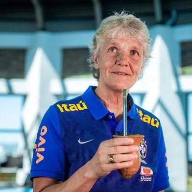  PORTO ALEGRE, RS, BRASIL - 28.02.2020 - A técnica da Seleção Brasileira feminina de futebol, Pia Sundhage, concede entrevista para GaúchaZH. (Foto: Omar Freitas/Agencia RBS)Indexador: Omar Freitas<!-- NICAID(14435112) -->