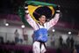  28.07.2019 - Jogos Panamericanos Lima 2019 - Lima (PER) - O atleta EDIVAL MARQUES QUIRINO PONTES conquista a medalha de ouro no Taekwondo. Foto: ©Jonne Roriz/COBLocal: LimaIndexador: Jonne Roriz/COBFonte: Jonne Roriz/COB<!-- NICAID(14448257) -->