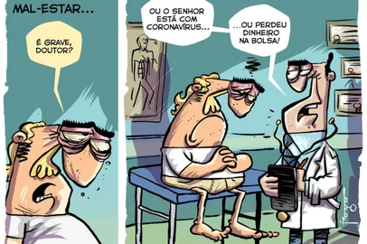 charge de Fraga publicada no espaço de Iotti em 14 de março de 2020<!-- NICAID(14451262) -->
