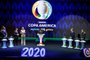 General view taken during the draw of the Copa America 2020 football tournament at the Convention Centre in Cartagena, Colombia, on December 3, 2019. - The Copa America 2020 football tournament will be held jointly by Argentina and Colombia next year from June 12 to July 12. Asian champions Qatar and previous winner Australia will participate as invited guest teams. (Photo by Juan BARRETO / AFP)<!-- NICAID(14453718) -->