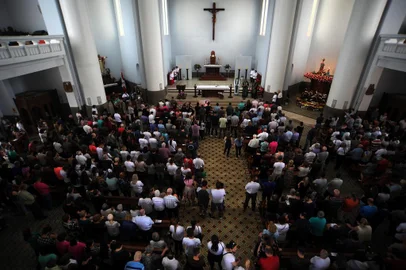  FARROUPILHA, RS, BRASIL 17/11/2018Missa para desfavorecidos no Santuário de Nossa Senhora de Caravaggio em Farroupilha. (Felipe Nyland/Agência RBS)<!-- NICAID(13835441) -->