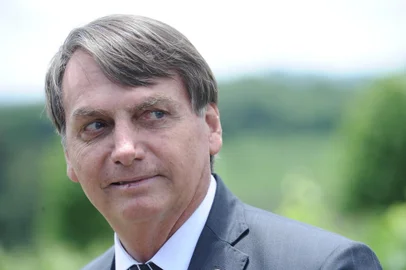 BENTO GONÇALVES, RS, BRASIL (05/12/2019)Anúncio de repases para área da Daúde no Rio Grande do Sul com a presença de líderes do estado. Na foto, Presidente Jair Bolsonaro. (Antonio Valiente/Agência RBS)<!-- NICAID(14348980) -->