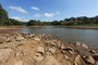Estiagem e aumento no consumo de água devido ao isolamento social preocupam municípios da Serra. Na foto, o Rio Burati, está abaixo do nivel, o que compromete o abastecimento de água da cidade. <!-- NICAID(14461384) -->