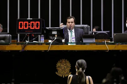 Rodrigo Maia em sessão da Câmara dos deputados<!-- NICAID(14476290) -->