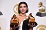 61st Annual GRAMMY Awards - Press RoomLOS ANGELES, CA - FEBRUARY 10: Dua Lipa poses in the press room during the 61st Annual GRAMMY Awards at Staples Center on February 10, 2019 in Los Angeles, California.   Alberto E. Rodriguez/Getty Images for The Recording Academy/AFPEditoria: ACELocal: Los AngelesIndexador: Alberto E. RodriguezFonte: GETTY IMAGES NORTH AMERICAFotógrafo: STR<!-- NICAID(13952728) -->