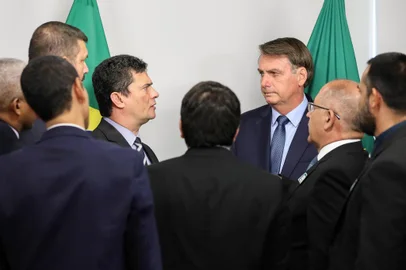 05.02.2020 - Reunião de Sérgio Moro e Jair Bolsonaro.Indexador: Marcos Correa<!-- NICAID(14484847) -->