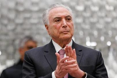 Presidente Michel Temer durante solenidade de posse do Presidente e do Vice-Presidente do Superior Tribunal de Justiça e do Conselho da Justiça Federal, no dia 29 de agosto.<!-- NICAID(13726223) -->