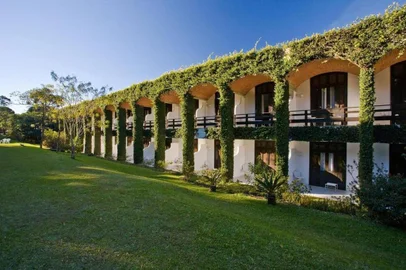  CANELA, RS, BRASIL (15/05/2020)Fachada do Hotel Laje de Pedra, em Canela. (Laje de Pedra/Divulgação)<!-- NICAID(14500947) -->