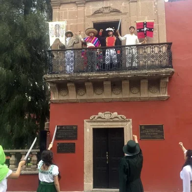 Encenação da comeração do Grito de Independência em Huichapan, Hildago, México.<!-- NICAID(14494532) -->