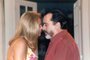 16.10.2000 - DivulgaÁão  - Foto do primeiro beijo entre Miguel e Helena, novela LaÁos de famÕlia. Fonte: AG Fotógrafo: Não se Aplica