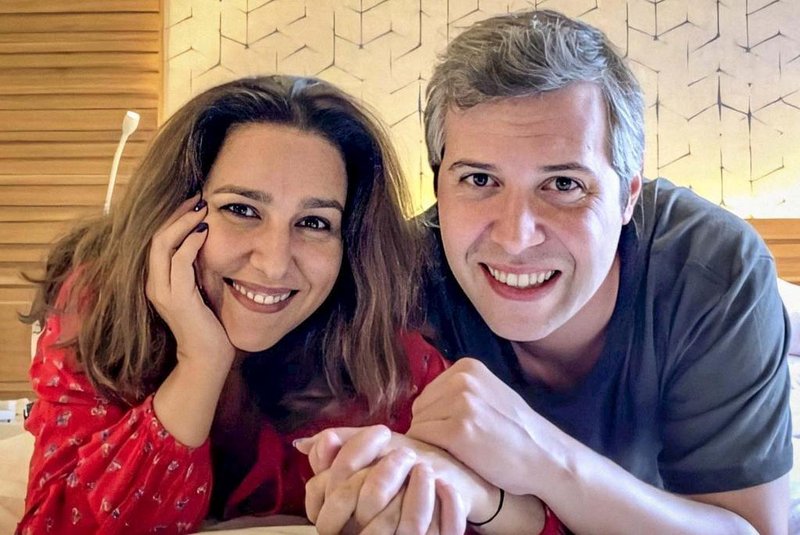 Renata Castro Barbosa e Léo Castro, gravam esquetes do Zorra de casa