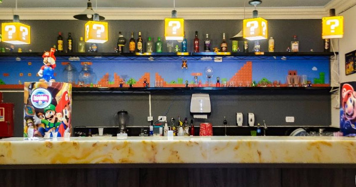 Bar inspirado no Super Mario Bros inaugura em Curitiba