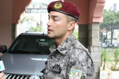 Major Alexandre Augusto Aragon, 41, diretor-comandante da Força Nacional, também atua no resgate de vítimas da tragédia no Rio de Janeiro.<!-- NICAID(6704680) -->