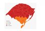 Em mapa preliminar, 90% do RS é classificado na bandeira vermelha, de alto risco para o coronavírus