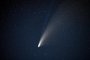  The Comet NEOWISE or C/2020 F3, with its two tails visible, is seen in the sky above Goldfield, Nevada on July 18, 2020. - The Comet C/2020 F3 was discovered March 27, 2020, by NEOWISE, the Near Earth Object Wide-field Infrared Survey Explorer, which is a space telescope launched by NASA in 2009. (Photo by David Becker / AFP)Editoria: SCILocal: GoldfieldIndexador: DAVID BECKERSecao: space programmeFonte: AFPFotógrafo: STR<!-- NICAID(14548501) -->