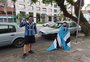 Ruas vazias e dois gremistas: o ambiente na concentração do Grêmio