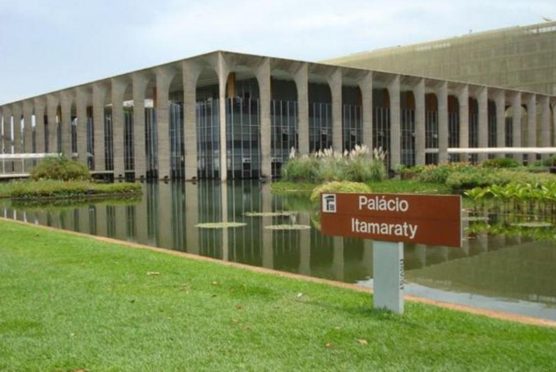 Famoso paisagista brasileito Roberto Burle Marx morreu em 04 de junho de 1994. Na foto: jardim do Palácio do Itamaraty em Brasília. Paisagismo interno e externo projetado por Burle MArx.<!-- NICAID(10547181) -->