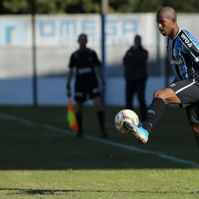  Lajeado, RS, BRASIL,29/07/2020- Novo Hamburgo x Grêmio:Jogo válido pela última rodada do segundo turno do Gauchão na Arena Alviazul (Lajeado).  Foto:Marco Favero  / Agencia RBSIndexador: Fernando Gomes<!-- NICAID(14556021) -->