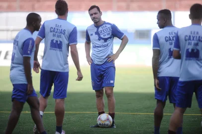  CAXIAS DO SUL, RS, BRASIL (12/03/2020)Treino do SER caxias no Estádio Centenário. Na foto,Yuri. (Antonio Valiente/Agência RBS)<!-- NICAID(14449116) -->