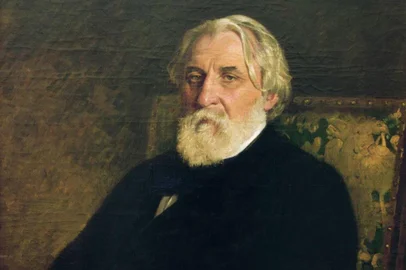 Ivan Turguêniev (1818 - 1823), escritor russo, em retrato pintado em 1874 pelo pintor Ilya Repin<!-- NICAID(7802254) -->