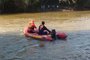 Resgate de corpo de home afogado (Michael Kich, 35 anos) no Rio Caxambú, em Panambi<!-- NICAID(14564929) -->