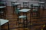  PORTO ALEGRE, RS, BRASIL, 07-07-2020: Como  as escolas particulares estão se preparando para o segundo semestre. Na foto, sala de aula no Colégio Santa Dorotéia (FOTO FÉLIX ZUCCO/AGÊNCIA RBS, Editoria de Notícias).