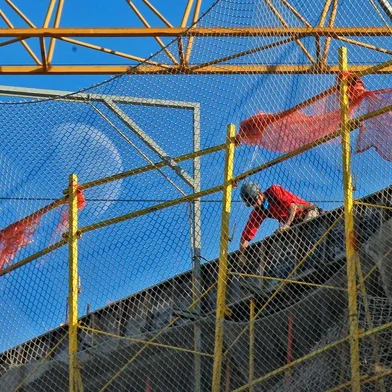  PORTO ALEGRE, RS, BRASIL, 10-08-2020: Retomada da construção civil em Porto Alegre. (FOTOS: LAURO ALVES/AGENCIARBS)<!-- NICAID(14564407) -->