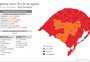 Mapa preliminar do distanciamento controlado coloca 16 regiões sob bandeira vermelha