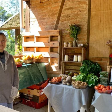 Feira no Sítio Grünes Paradies, no interior de Nova Petrópolis. Na foto, Marli Ruchel, proprietária do sítio.<!-- NICAID(14574120) -->