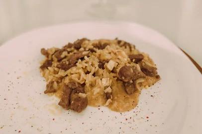 risoto de file com brie