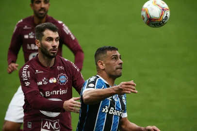  PORTO ALEGRE, RS, BRASIL, 30/08/2020- Grêmio x Caxias: confronto ocorre na Arena. Segundo jogo da final do gauchão 2020. Foto: Jefferson Botega/Agencia RBSIndexador: Jeff Botega<!-- NICAID(14580348) -->