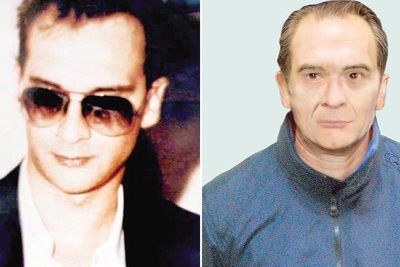 Polícia italiana divulgou foto do mafioso Matteo Messina Denaro da época em que desapaeceu (esquerda) e como estaria hoje (em projeção por computador)