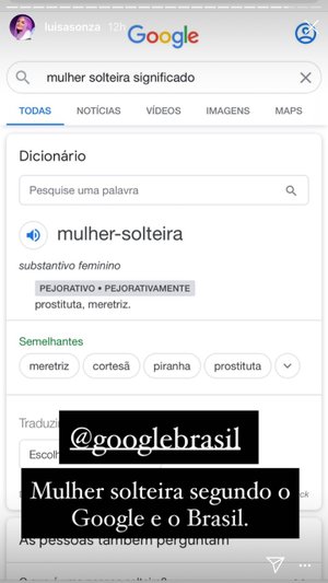 Google lista 'prostituta' entre principais significados para