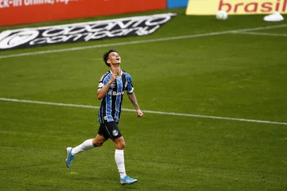  PORTO ALEGRE, RS, BRASIL - 20.09.2020 - O Grêmio recebe o Palmeiras neste domingo (20), na Arena, pela 11ª rodada do Brasileirão. (Foto: Félix Zucco/Agencia RBS)<!-- NICAID(14596821) -->