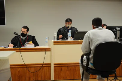  CAXIAS DO SUL, RS, BRASIL (23/09/2020)primeiro júri realizado na pandemia no FORUM em Caxias do Sul. (Antonio Valiente/Agência RBS)<!-- NICAID(14599428) -->