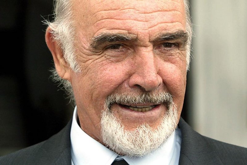 In this file photo taken on November 03, 2003 British actor Sean Connery talks with journalists after leaving the presidential palace in Panama City. Legendary British actor Sean Connery, best known for playing fictional spy James Bond in seven films, has died aged 90, his family told the BBC on October 31, 2020. The Scottish actor, who was knighted in 2000, won numerous awards during his decades-spanning career, including an Oscar, three Golden Globes and two Bafta awards.<!-- NICAID(14631222) -->