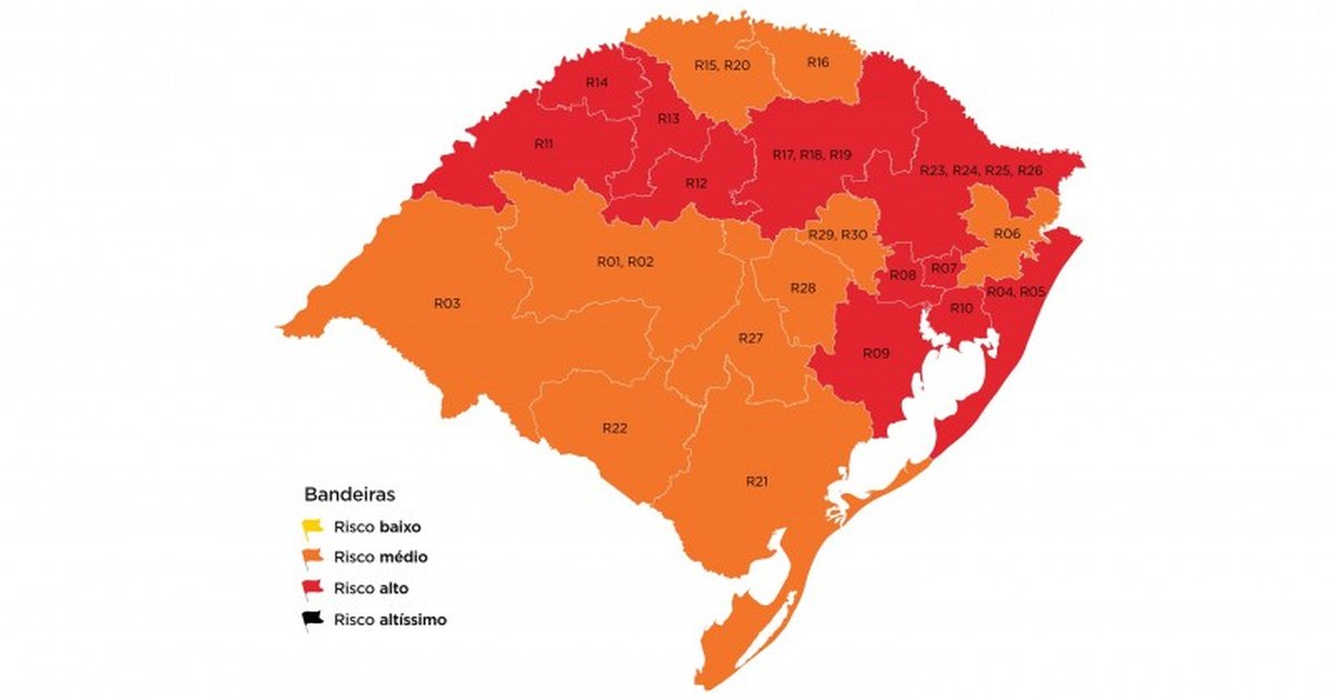 No Mapa Preliminar Rs Tem 11 Regioes Em Bandeira Vermelha Incluindo Porto Alegre Gzh No Mapa Preliminar Rs Tem 11 Regioes Em Bandeira Vermelha Incluindo Porto Alegre Gzh
