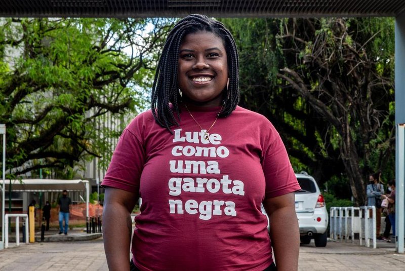  PORTO ALEGRE, RS, BRASIL - 19/11/2020Momento histórico na política de Porto Alegre, uma bancada de cinco vereadores negros. Na foto, Laura Sito<!-- NICAID(14648318) -->