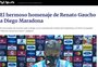 Homenagem de Renato a Maradona repercute na imprensa argentina