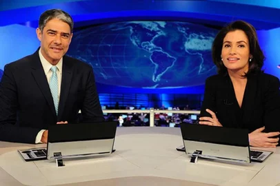 William Bonner e Renata Vasconcellos no JN<!-- NICAID(14223994) -->
