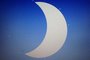 Simulação do aspecto do Sol na fase máxima do eclipse em Porto Alegre, dia 14 de dezembro de 2020, às 13h51min, horário de Brasília.