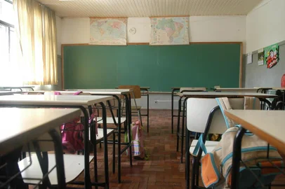 *** Sala de aula - RRigon ***Foto para matéria sobre educação. Na foto sala de aula da Escola Municipal de Ensino Fundamental Ítalo João Balen, no bairro Cruzeiro.<!-- NICAID(49542) -->