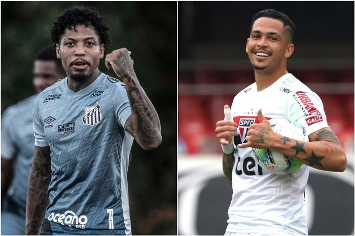Montagem sobre fotos de divulgação / Ivan Storti/Santos e Rubens Chiri/São Paulo