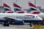 Planned strike by British Airways pilots(FILES) In this file photo taken on May 03, 2019 British Airways passenger aircraft are pictured at London Heathrow Airport, west of London. - British Airways faced its first global strike by pilots on Monday September 9, and the possibility of almost all its flights being grounded for two days. (Photo by BEN STANSALL / AFP)Editoria: FINLocal: LondonIndexador: BEN STANSALLSecao: security measuresFonte: AFPFotógrafo: STF<!-- NICAID(14240959) -->
