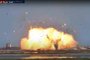 This still image taken from a Space X video shows the Starship SN9 exploding on landing as the company conducts a test flight on February 2, 2021, near Boca Chica, Texas. - The SpaceX prototype rocket crash landed and exploded in flames at the conclusion of a test flight on February 2, 2021, footage broadcast by the company showed. It was the second such explosion after the last prototype met a similar fate in December. (Photo by - / SPACEX / AFP) / RESTRICTED TO EDITORIAL USE - MANDATORY CREDIT AFP PHOTO / SpaceX - NO MARKETING - NO ADVERTISING CAMPAIGNS - DISTRIBUTED AS A SERVICE TO CLIENTSEditoria: SCILocal: Boca Chica and Medford ColoniaIndexador: -Secao: space programmeFonte: SPACEXFotógrafo: Handout<!-- NICAID(14705542) -->
