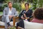 This undated image released March 7, 2021 courtesy of Harpo Productions shows Britains Prince Harry (L) and his wife Meghan (C), Duchess of Sussex, in a conversation with US television host Oprah Winfrey. - Britains royal family on March 7, 2021 braced for further revelations from Prince Harry and his American wife, Meghan, as a week of transatlantic claim and counter-claim reaches a climax with the broadcast of their interview with Oprah Winfrey. The two-hour interview with the US TV queen is the biggest royal tell-all since Harrys mother princess Diana detailed her crumbling marriage to his father Prince Charles in 1995. (Photo by Joe PUGLIESE / HARPO PRODUCTIONS / AFP) / RESTRICTED TO EDITORIAL USE - MANDATORY CREDIT AFP PHOTO/ HARPO PRODUCTIONS -  Joe PUGLIESE - NO MARKETING NO ADVERTISING CAMPAIGNS - DISTRIBUTED AS A SERVICE TO CLIENTS --- NO ARCHIVE ---<!-- NICAID(14729886) -->