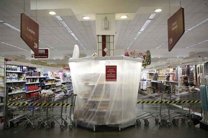 Carrinhos também foram usados para isolar áreas inteiras