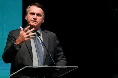 Visita ao Centro Avançado de Atendimento Covid-19, em Chapecó(Chapecó - SC, 07/04/2021) Palavras do Presidente da República, Jair Bolsonaro.Foto: Alan Santos/PR<!-- NICAID(14752385) -->