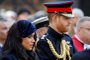 (FILES) In this file photo Britains Prince Harry, Duke of Sussex (R) and his wife Meghan, Duchess of Sussex arrive to attend the 91st Field of Remembrance at Westminster Abbey in central London on November 7, 2019. - After a week of digs at Britains royal family, just how far will Prince Harry and Meghan Markle go in their hotly anticipated interview with Oprah Winfrey? Millions of people will tune in to CBS the evening of March 7, 2021 to find out, and if that trickle of excerpts is any indication, they have scores to settle with Buckingham Palace a bit over a year after giving up frontline duties as royals and moving to southern California. (Photo by Tolga AKMEN / AFP)<!-- NICAID(14736942) -->